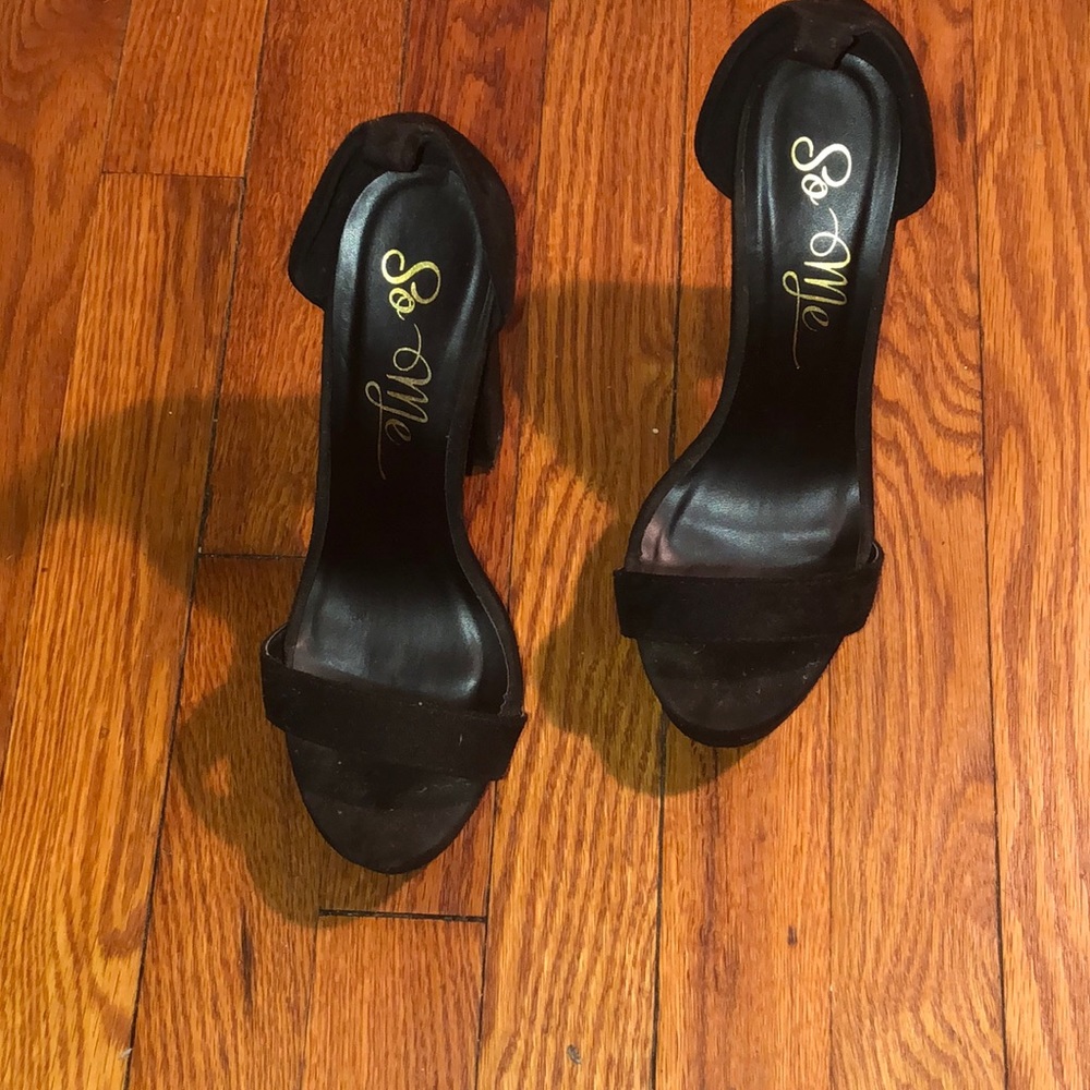 Black Open toed Heels